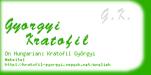 gyorgyi kratofil business card