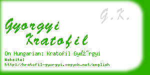 gyorgyi kratofil business card